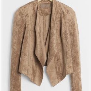 Westley Sueded Jacket, size S, color Taupe